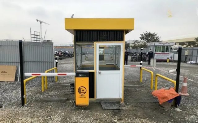 Barrier ZKTeco BG 300 lắp đặt cho bãi giữ xe